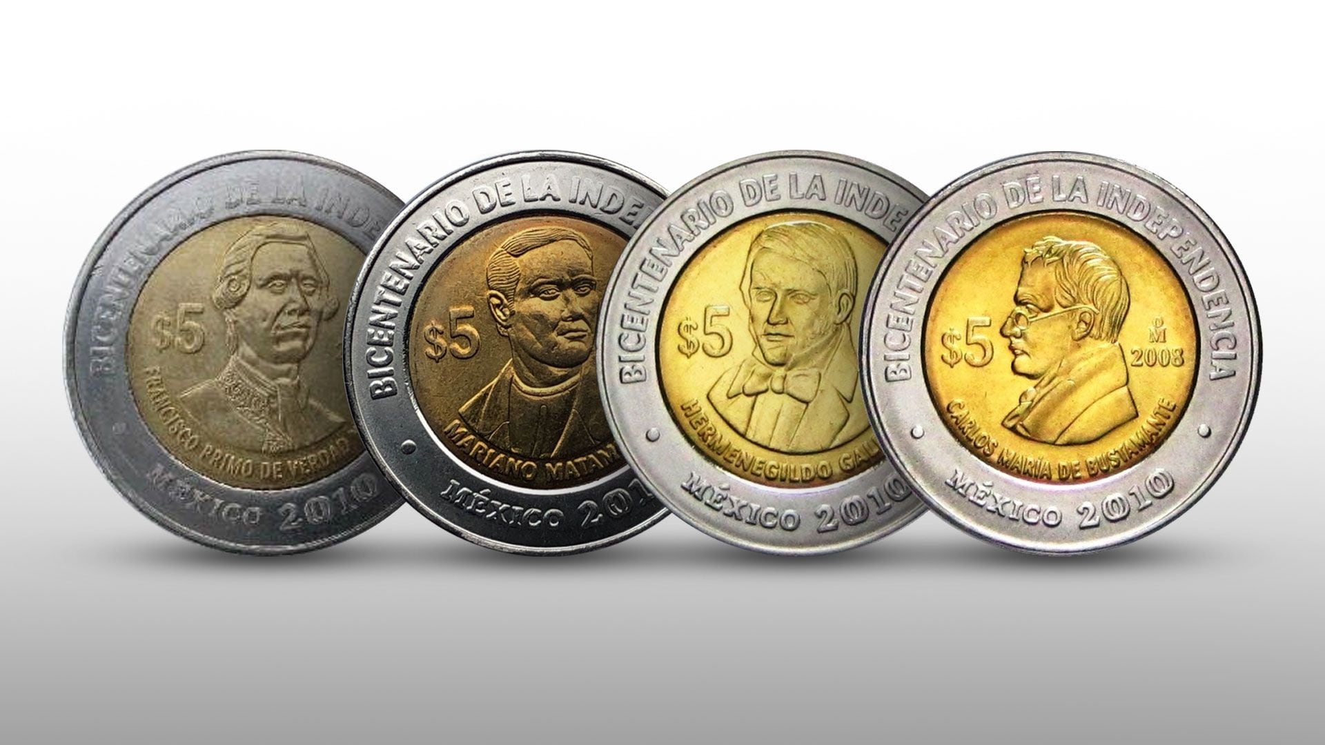 moedas 5 pesos Independência. Infobae