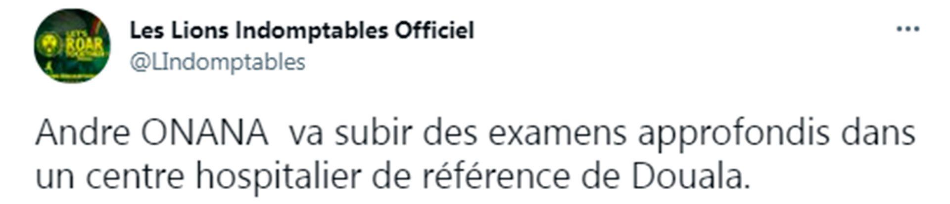 André Onana Unfall in Kamerun