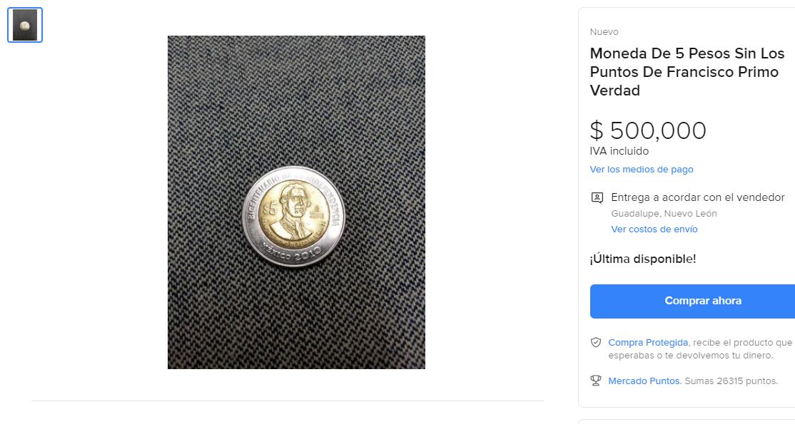 Moeda Primo de Reality. Mercado livre