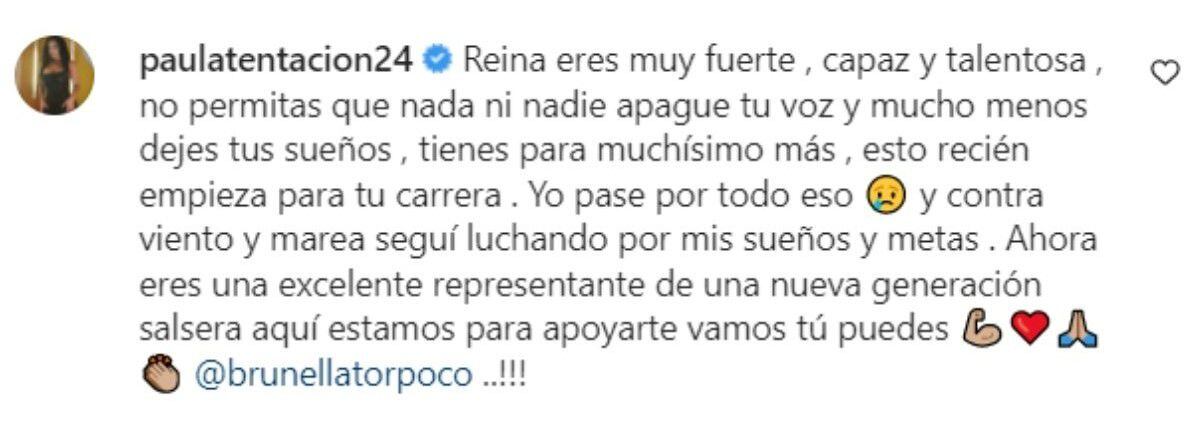 Paula Arias sostiene Brunella Toropoco. (Foto: Instagram)