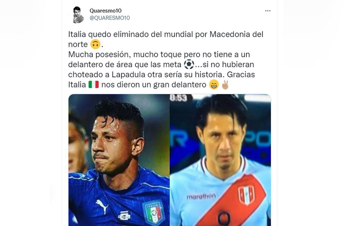 Gianluca Lapadula, the reactions after the elimination of Italy from the World Cup.