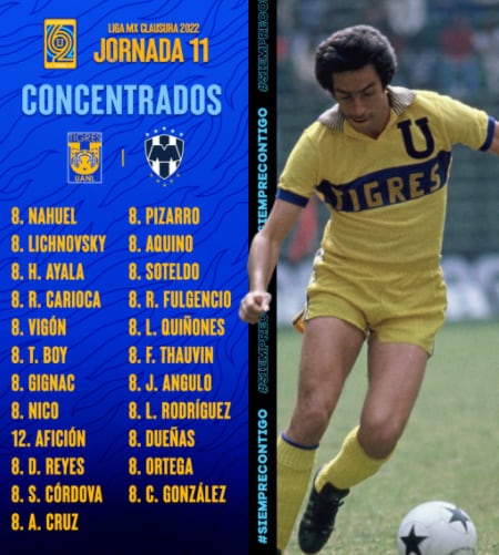 Tigres tribute to Tomás Boy. Photo: Twitter @TigresOficial