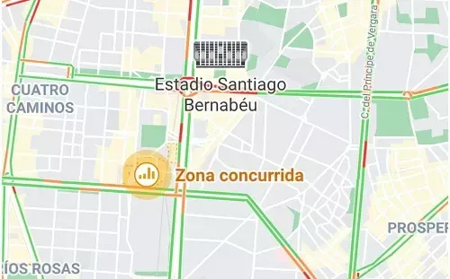 Zones très fréquentées sur Google Maps. (photo : Le groupe informatique)
