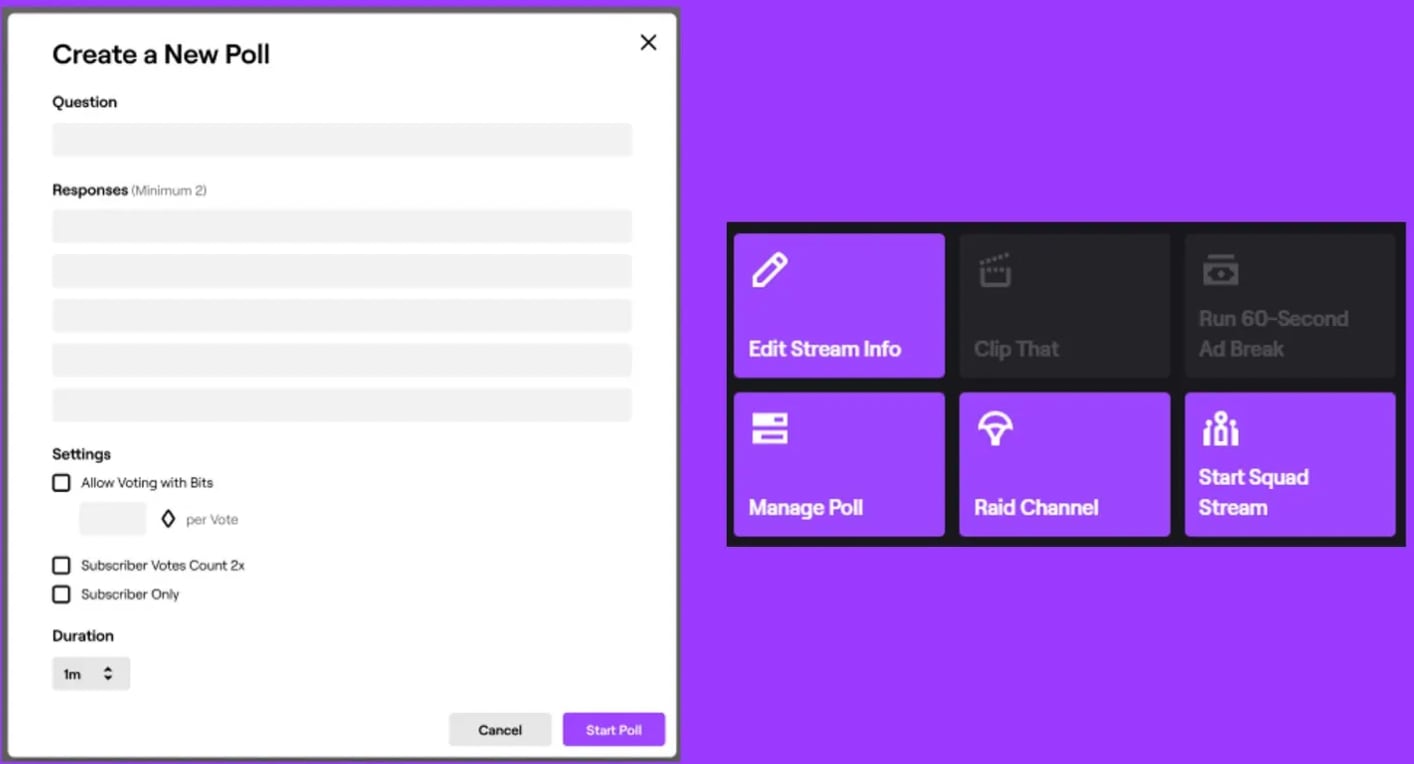 Erstelle eine Umfrage auf Twitch. (Foto: Twitch)
