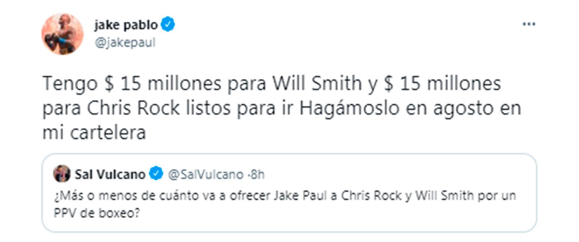 Jake Paul Will Smith Chris Rock