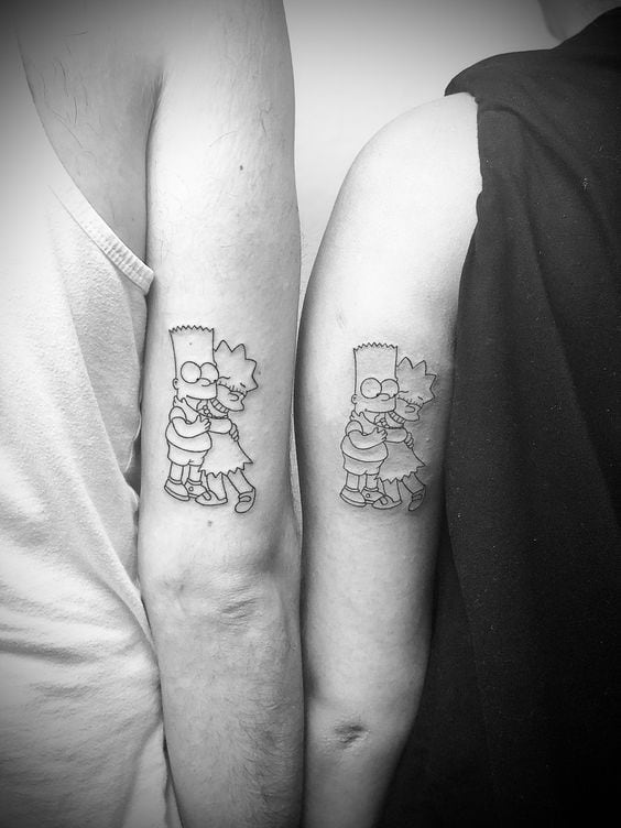 Ideias para tatuagens de irmãos. Créditos: Pinterest.