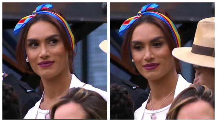 MasterChef Celebrity: Isabella Santiagos Reaktion auf das Wissen, dass sie mit Aco Pérez kochen müsste. Foto: Screenshot