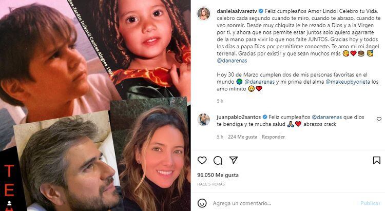 With a photo of her childhood, Daniella Álvarez dedicates loving words for her birthday to Daniel Arenas. Photo: Instagram @danielaalvareztv