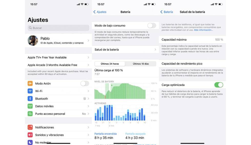 To view the battery health of your iPhone do the following:

Settings > Battery > Condition

(photo: Five Days - EL PAÍS)