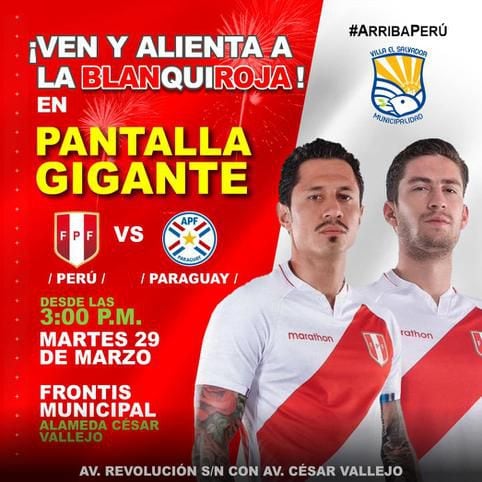Onde assistir o Perú x Paraguai na tela grande